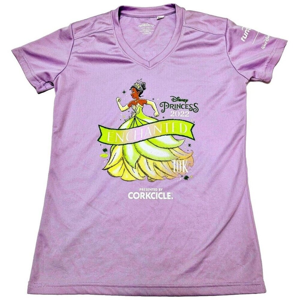 Disney Parks RunDisney 2022 Tiana Women's XS Poly Performance Short Sleeve Shirt